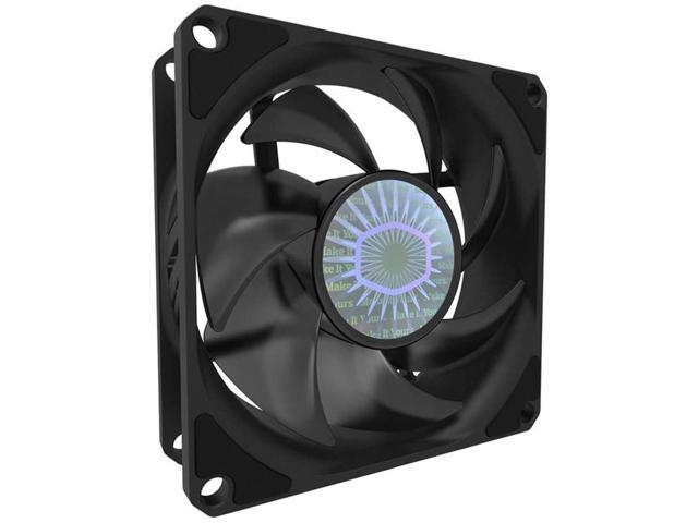Cooler Master SickleFlow 80 V2 All-Black Square Frame Fan with Air Balance Curve Blade Design, Sealed Bearing, PWM Control for Computer Case & Air.
