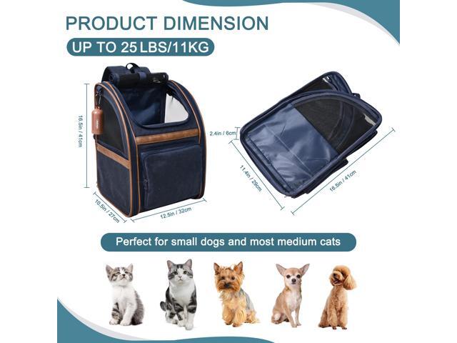 Jespet & GOOPAWS Pet Carrier Backpack for Dogs and Cats, Hold Pets Up to 25 Lbs