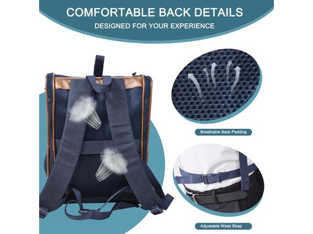 Jespet & GOOPAWS Pet Carrier Backpack for Dogs and Cats, Hold Pets Up to 25 Lbs
