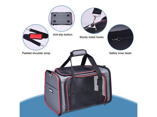 GOOPAWS Soft-Sided Pet Travel Carrier, Airline Approved Dog & Cat Carrier Collapsible, Collapsible Kennel for Small Dogs Cats, Puppy