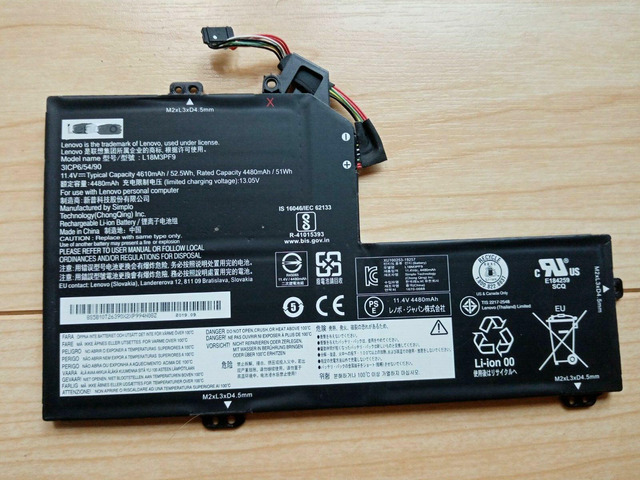New L18M3PF9 L18L3PF6 Laptop Battery for Lenovo 4480mAh 52.5Wh 11.34V 3ICP6/5