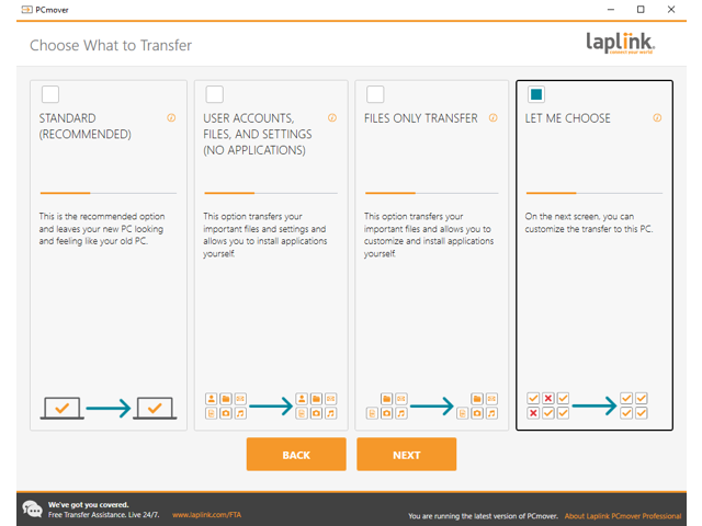 Laplink PCmover Ultimate 11 Moves your Applications, Files and Settings from an Old PC to a New PC Includes Optional Ethernet Cable 1 Use