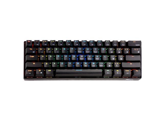 RK61 Mechanical Gaming Keyboard, 60% RGB Backlit 61 Keys Wired/Wireless Bluetooth Mini Portable Keyboard Gaming/Office for iOS Android Windows and Mac