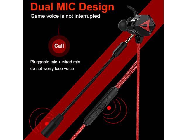 In-Ear Gaming Earphones - 3.5mm Wired Earbuds With Microphone Super Bass for Mobile Phone Ipod PC Headset Earbud