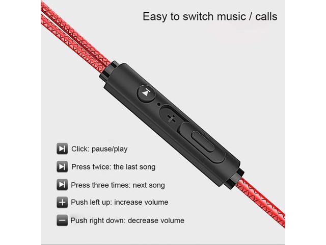In-Ear Gaming Earphones - 3.5mm Wired Earbuds With Microphone Super Bass for Mobile Phone Ipod PC Headset Earbud