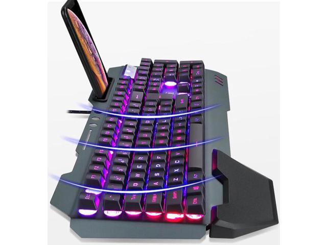 Wired Gaming Keyboard Set Mechanical feel RGB Backlit Modes Waterproof Wired Game Keyboard For PC Desktop office
