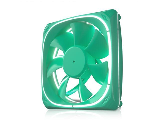 Vetroo DF120 120mm Case Fan White LED Lighting PC Cooling Fan Green Fan Frame for Radiator / CPU Cooler / Computer Case