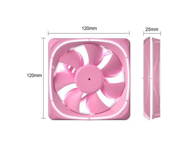 Vetroo DF120 120mm Case Fan White LED Lighting PC Cooling Fan Green Fan Frame for Radiator / CPU Cooler / Computer Case