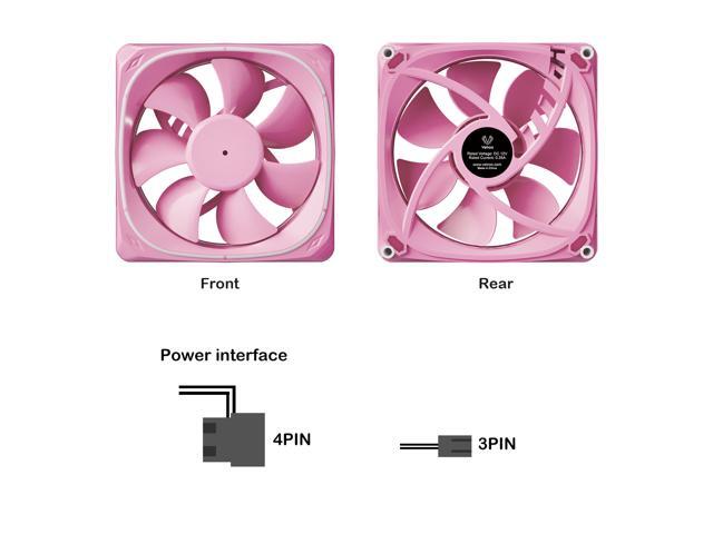 Vetroo DF120 120mm Case Fan White LED Lighting PC Cooling Fan Green Fan Frame for Radiator / CPU Cooler / Computer Case