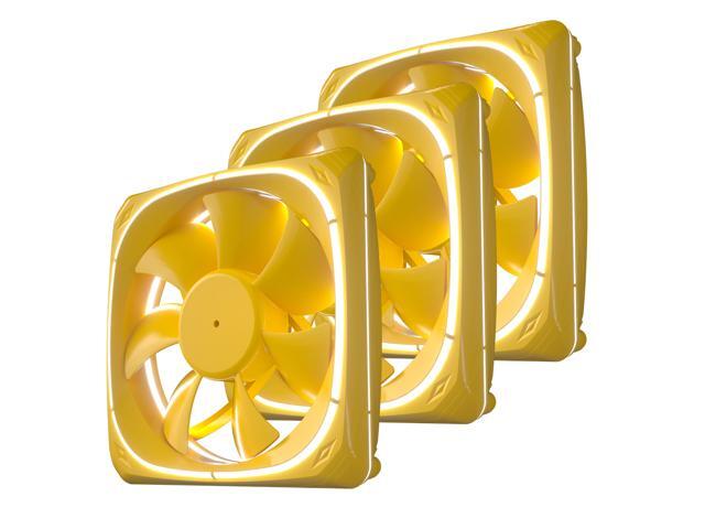 Vetroo DF120 120mm Case Fan White LED Lighting PC Cooling Fan Green Fan Frame for Radiator / CPU Cooler / Computer Case