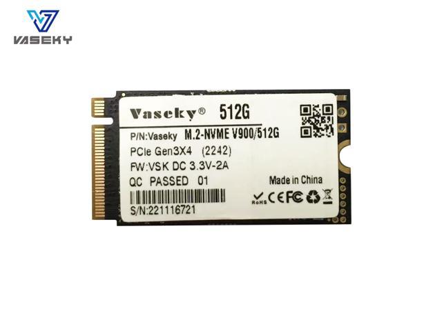 Vaseky M.2 SSD 2242 NVMe PCIe M.2 2242 Gen 3.0X4 SSD 512GB Internal Solid State Drive Computer Disk Data Storage DRAM-Less Low Power Internal High.