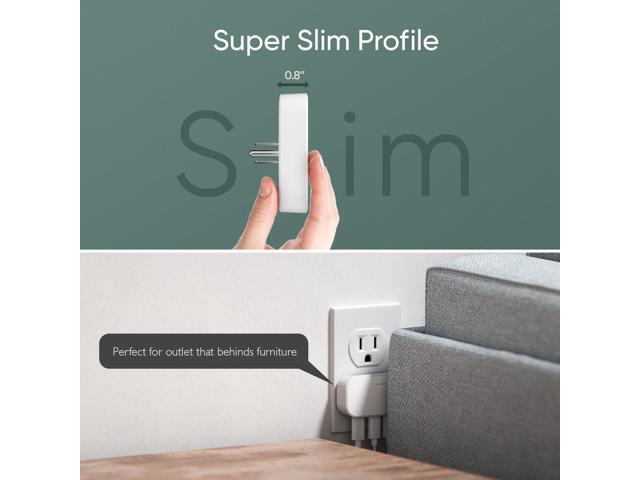 Slim Flat USB Wall Charger, elecegg Ultra Thin 3 Port Wall Adapter with Smart IC, Low Profile Block Power Cube for iPhone, iPad, iPod, Android,...