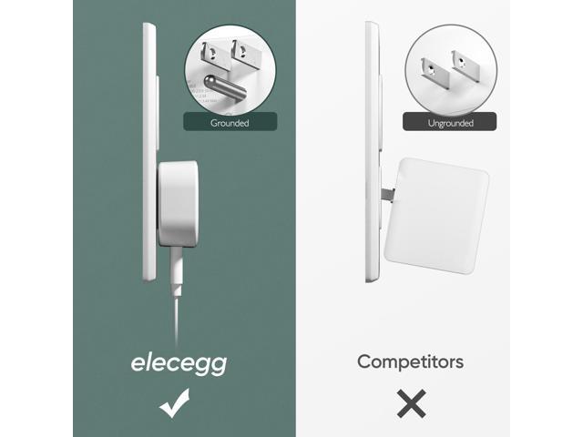 Slim Flat USB Wall Charger, elecegg Ultra Thin 3 Port Wall Adapter with Smart IC, Low Profile Block Power Cube for iPhone, iPad, iPod, Android,...