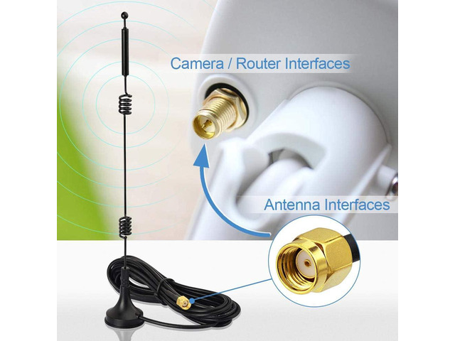 Bingfu Dual Band WiFi 2.4GHz 5GHz 5.8GHz 9dBi Magnetic Base MIMO RP-SMA Male Antenna 4-Pack for WiFi Router Wireless Network Card USB Adapter...