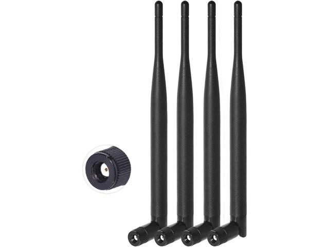 Bingfu Dual Band WiFi 2.4GHz 5GHz 5.8GHz 6dBi MIMO RP-SMA Male Antenna (4-Pack) for WiFi Router Signal Booster Repeater Wireless Network Card USB.