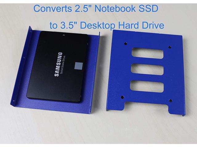 2Pack SSD Mounting Bracket 2.5 to 3.5 Adapter,2.5 to 3.5 Hard Drive Adapter SSD Bracket Converts 2.5' Notebook Hard Drive to 3.5' Desktop Hard...