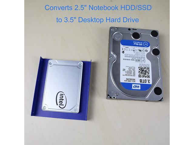 2Pack SSD Mounting Bracket 2.5 to 3.5 Adapter,2.5 to 3.5 Hard Drive Adapter SSD Bracket Converts 2.5' Notebook Hard Drive to 3.5' Desktop Hard...
