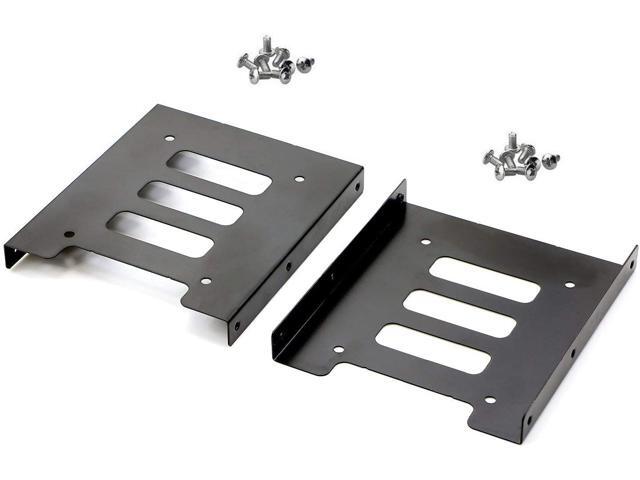 2 Pack 2.5' To 3.5' Ssd Hdd Hard Disk Drive Bays Holder Metal Mounting Bracket Adapter For Pc (Bracket)