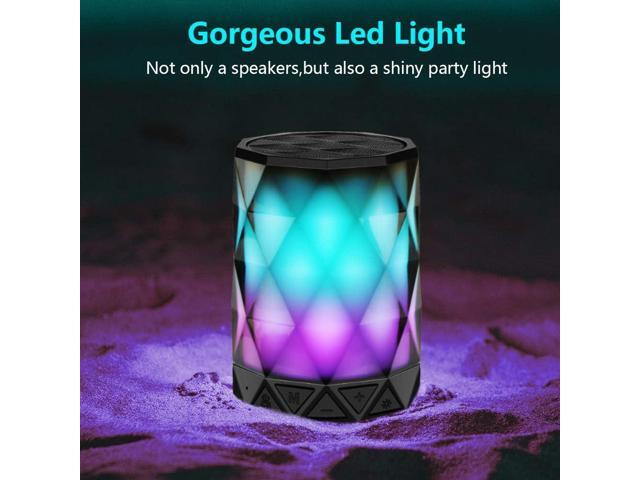 LFS Portable Bluetooth Speakers, Night Light Waterproof, Lightweight Portable Speakers for Travel, Pool, Beach, Biking, Kayak, Gifts for Kids, Women