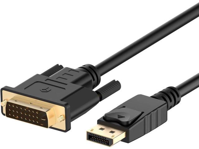 R DisplayPort (DP) to DVI Cable, Gold Plated, 10 Feet, Black