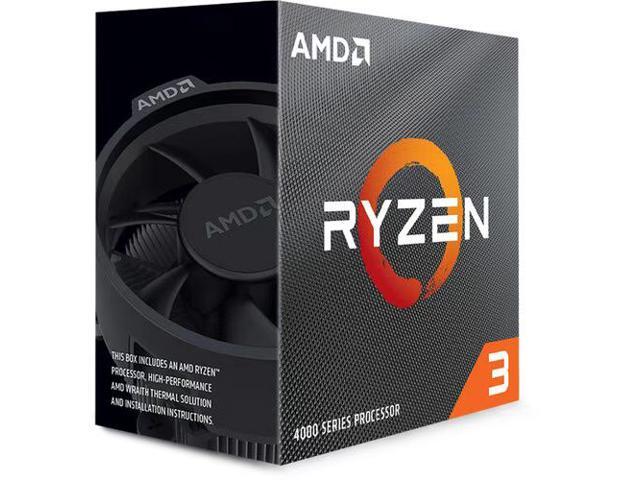 AMD Ryzen 3 4100 - Ryzen 3 4000 Series Renoir (Zen 2) Quad-Core 3.8 GHz Socket AM4 65W None Integrated Graphics Desktop CPU Processor -...