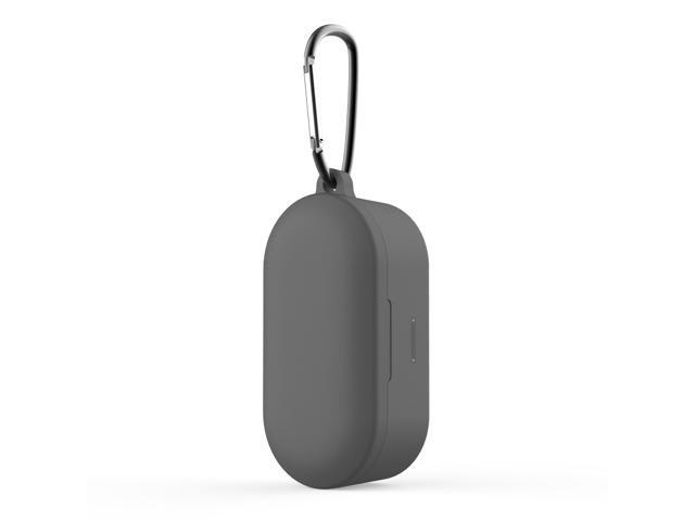 QCY T1S QS2 T2C Earphone Storage Bag Soft Silicone Shockproof Earphone Charging Box Cover Case with Metal Hook