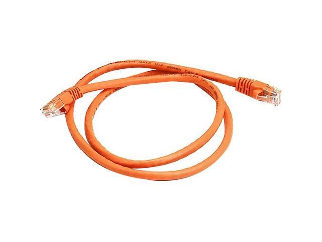 Monoprice Cat6 Ethernet Patch Cable - 3 Feet - Orange Network Internet Cord - RJ45, Stranded, 550Mhz, UTP, Pure Bare Copper Wire, 24AWG