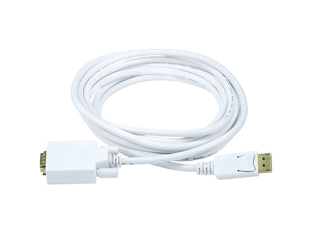 Monoprice DisplayPort to VGA Cable - 10 Feet - White 28AWG, Gold Plated Connectors