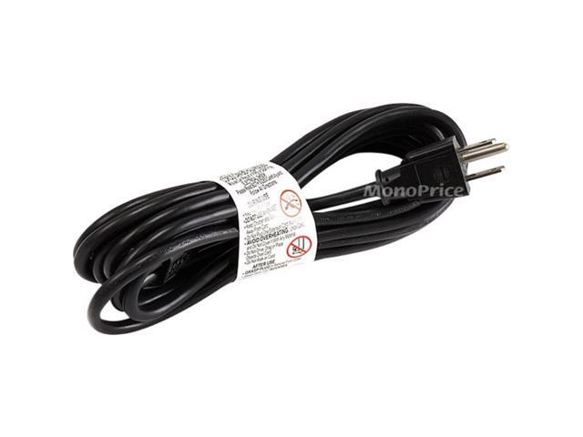 15ft 18AWG Grounded AC Power Cord, 10A (NEMA 5-15P to IEC-320-C5)