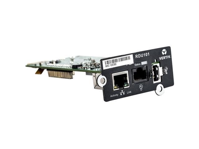Vertiv Liebert RDU101 IntelliSlot - Network Card Remote Monitoring - Data Center Monitoring Adapter 10Mb LAN/100Mb LAN SNMP USB Port