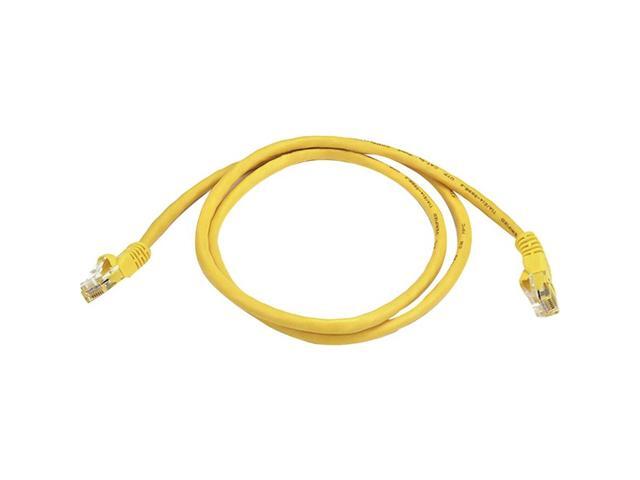 Monoprice Cat5e Ethernet Patch Cable - Network Internet Cord - RJ45, Stranded, 350Mhz, UTP, Pure Bare Copper Wire, 24AWG, 3ft, Yellow