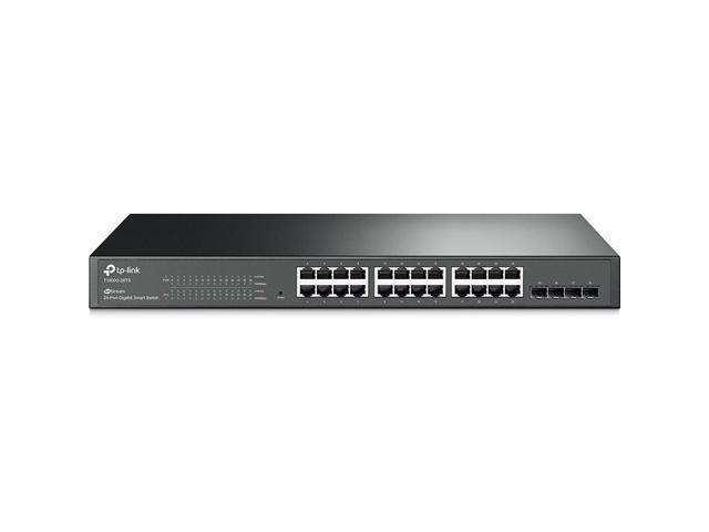 TP-Link 24 Port Gigabit Switch Smart Managed Switch w/ 4 SFP Slots Rackmount Limited Lifetime Protection Support L2/L3/L4 QoS, IGMP and...