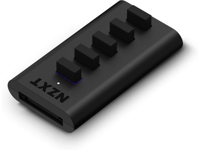 NZXT Internal USB Hub 3 - AC-IUSBH-M3 - 4 Internal USB 2.0 Ports - 3M Dual Lock Tapes - Magnetic Body - Plug and Play