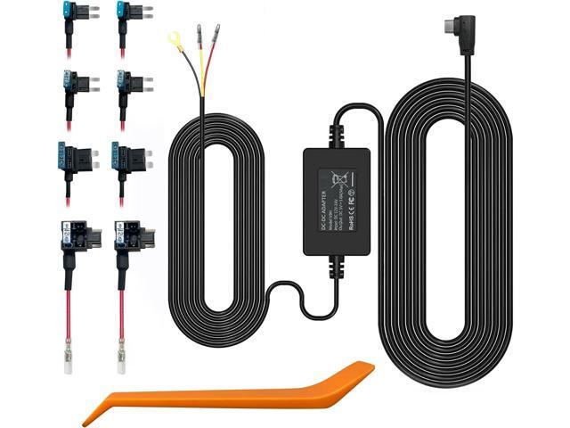 F7N Dash Cam Hardwire Kit USB C Port, Dashboard Camera Car Charger Cable Kit 12V- 24V to 5V w/Fuse Kit, Low Voltage Protection for Dash Cam...