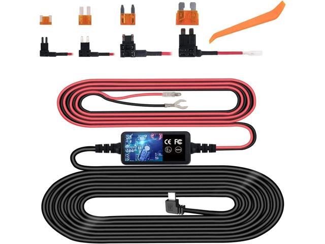Dash Cam Hardwire Kit,Type-C Hard Wire Kit,USB C Hard Wire Kit Fuse for Dashcam, Plozoe 12V-24V to 5V Car Dash Camera Charger Power Cord, Gift 4...