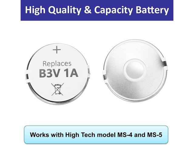 B3V 1A Replacement Battery High Capacity Compatible with High Tech Electronic Collars of MS-4 and MS-5 Pack of 12