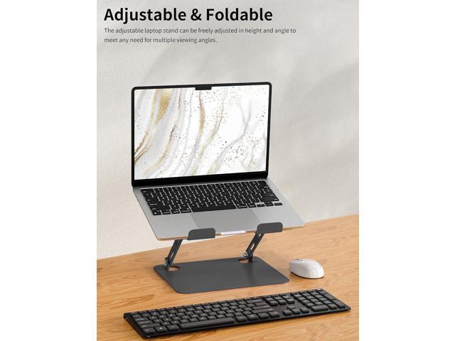 SOUNDANCE Laptop Stand for Desk, Portable Adjustable Laptop Riser, Ergonomic Design Computer Holder, Metal Laptop Mount Elevator Compatible with 10...