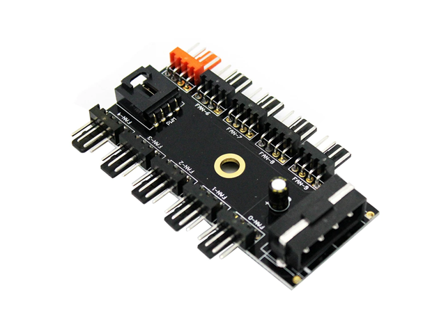 Computer/Pc Case Fan Controller Power Cable 1 Female to 10 Male 4Pin Fan Hub Splitter Cable For PWM Cooling Fan
