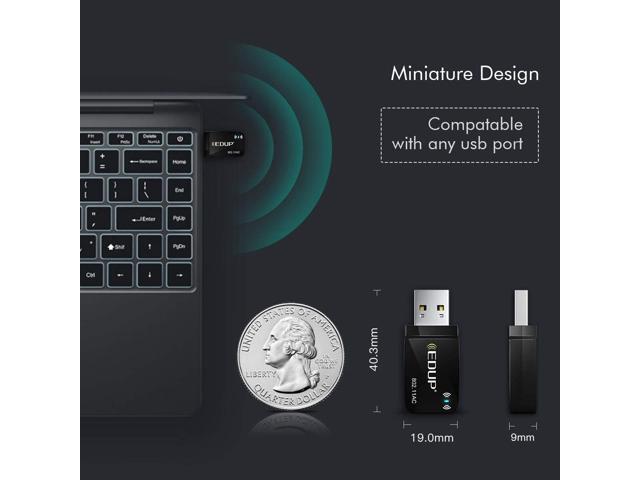 Mini USB WiFi Adapter 1300Mbps EDUP USB 3.0 WiFi Dongle 802.11 ac Wireless Network Adapter with 2.4GHz/5GHz with Built-in Antenna for Windows...