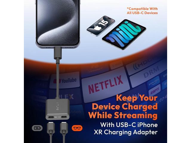 VITURE - USB-C XR Charging Adapter - Enabling Multi-Screen, Enhanced 3DoF, Spatial 3D, VR Video Features - Black - image 5