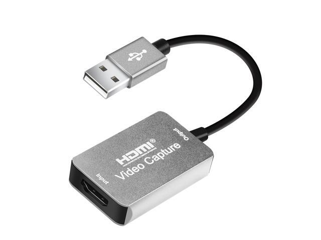 Audio Video Capture Card HDMI to USB, Full HD 1080p 30fps USB 2.0 - Record Directly to Computer for Gaming, Streaming, Teaching, Video Conference...