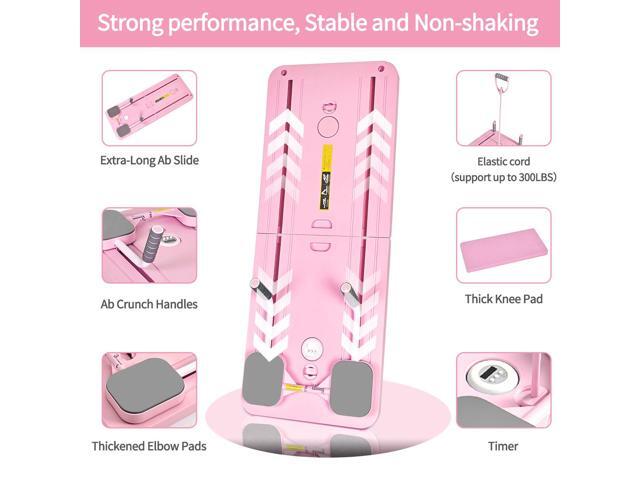 KUYiA Pilates Portable Reformer 2025 Portable Foldable Design Pilates at Home Workout Equipment Suitability Workout Equipment for Women(Pink)