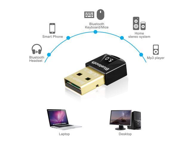 Bluetooth Adapter for PC, Hannord USB Mini Bluetooth 5.0 Dongle for Computer Desktop Wireless Transfer for Laptop Bluetooth Headphones Headset...
