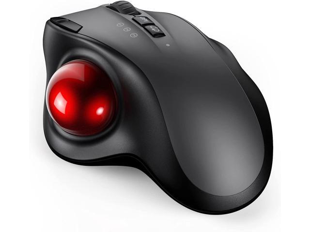 Bluetooth Trackball Mouse, 2.4G USB Wireless & Bluetooth Ergonomic Mice Rechargeable with USB-C Port and 3 DPI for Computer Laptop Tablet Android.