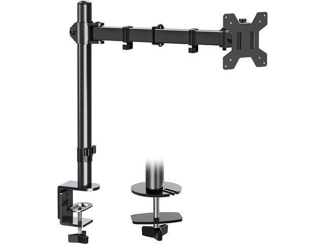 Single Monitor Desk Mount, Fully Adjustable Single Monitor Arm Stand, Computer Screen Mount for 1 Max 32 Inch Display, Monitor Stand with...