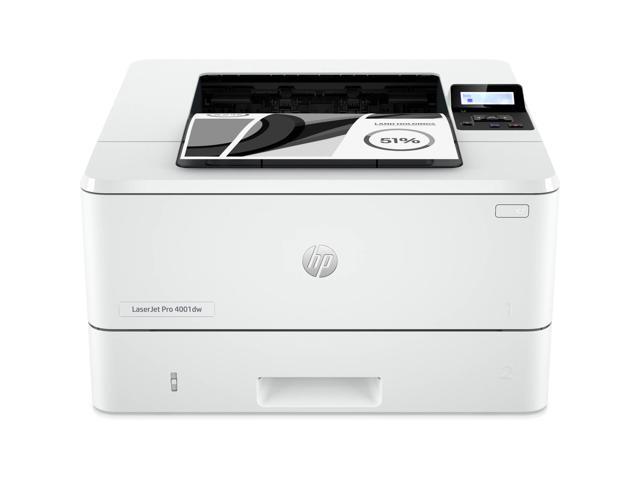 HP - LaserJet Pro 4001dw Wireless Black-and- Laser Printer - White - image 2