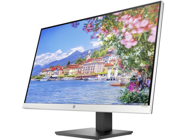 HP - 27" IPS LED QHD Monitor with Adjustable Height (HDMI, VGA) - Silver & Black - image 7
