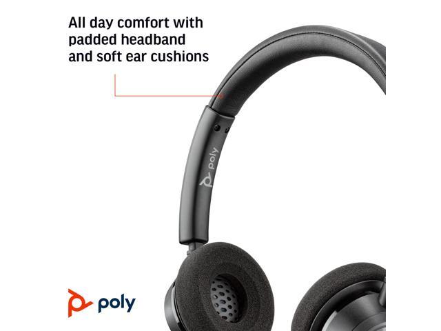 POLY Blackwire 3320 USB-A - Wired, Dual-Ear (Stereo) Headset with Boom Mic - USB-A to Connect to Your PC, Mac or Cell Phone - Works with Teams,...