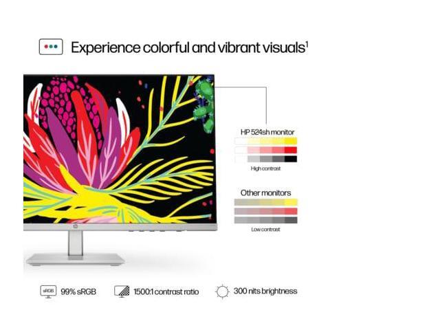 HP - 23.8" IPS LED FHD 100Hz Monitor with Adjustable Height (HDMI, VGA) - Silver & Black - image 11