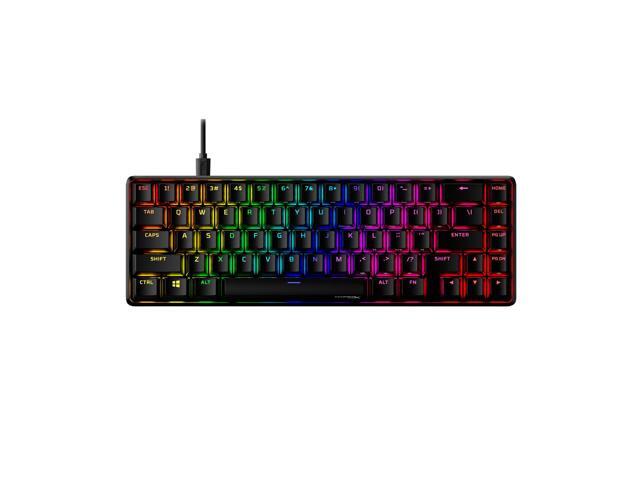 HyperX - Alloy Origins 65% Compact Wired Mechanical Red Linear Switch Gaming Keyboard with RGB Lighting - Black - image 3